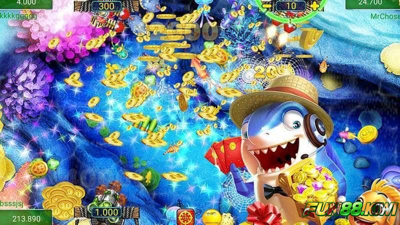 Hiệu ứng khúc xạ dưới nước đẹp mắt trong các game bắn cá mang đến cảm giác chân thực