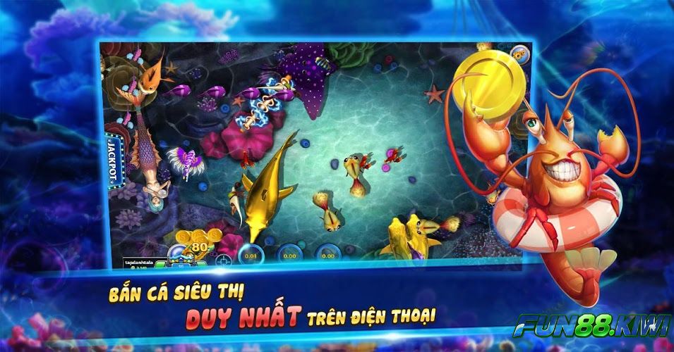 Hệ thống phòng chơi đa dạng trong bắn cá Fun88