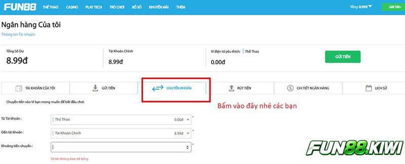 Cách rút tiền Fun88 đơn giản và dễ dàng
