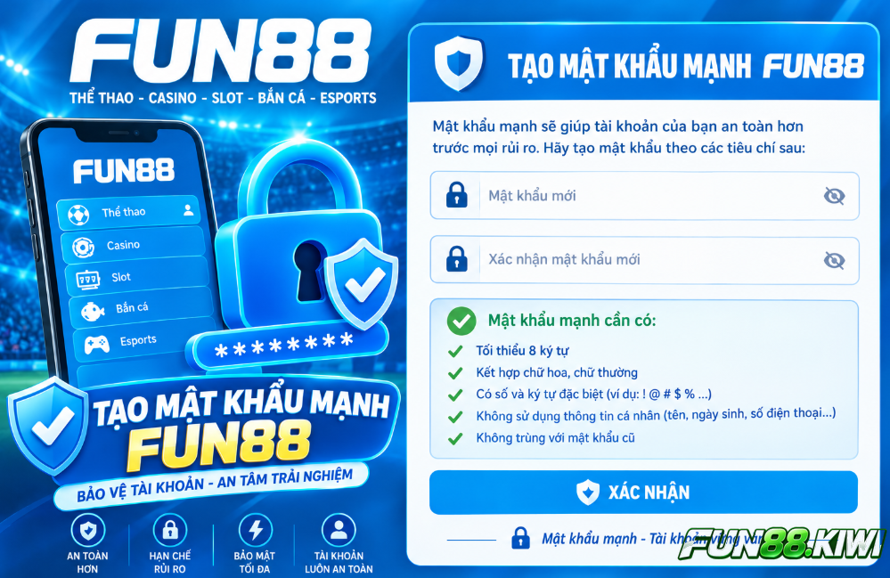 Nên tạo mật khẩu có độ dài gần 20 ký tự
