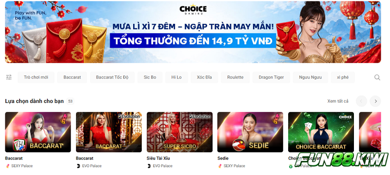 Casino Fun88 đẳng cấp