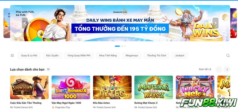 Làm giàu không khó với slot game Fun88
