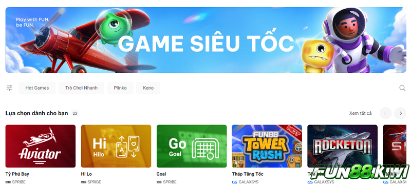 Game nhanh nhưng thưởng lớn