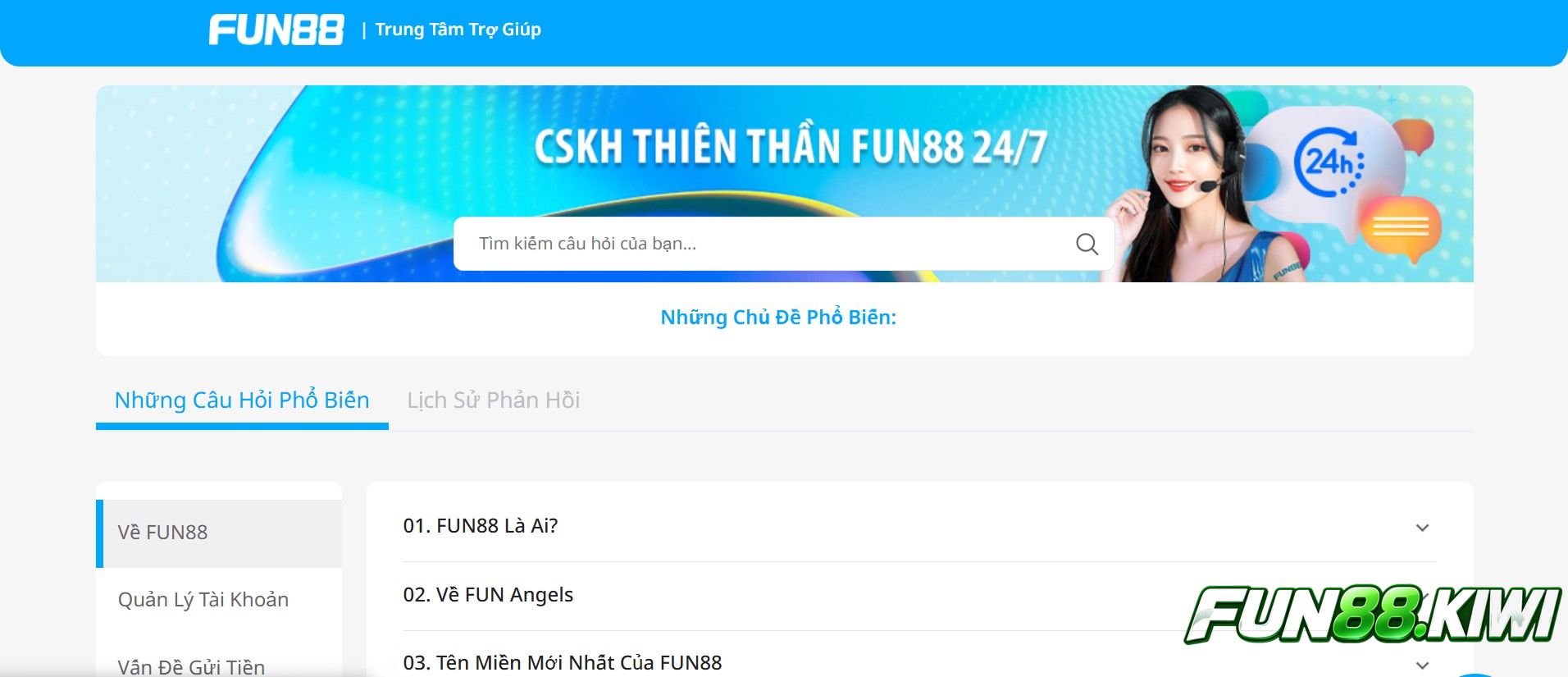 Fun88 có kênh hỗ trợ riêng dành cho người chơi tại Việt Nam 
