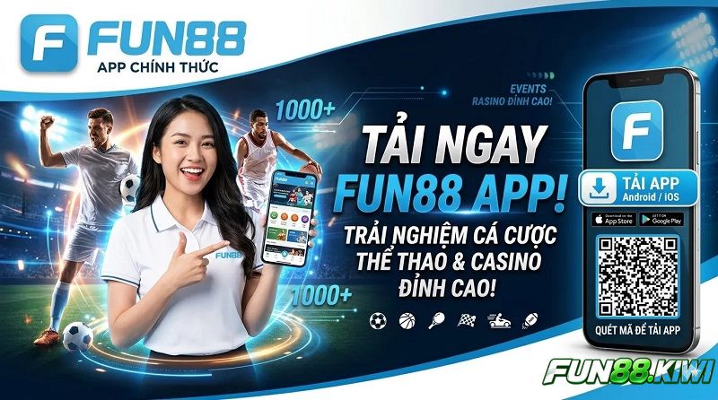 Giao diện di động của Fun88 đẹp mắt và dễ sử dụng