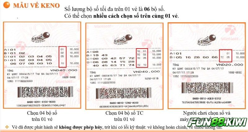 Các loại cược Keno Fun88 khá đa dạng cho hội viên trải nghiệm 