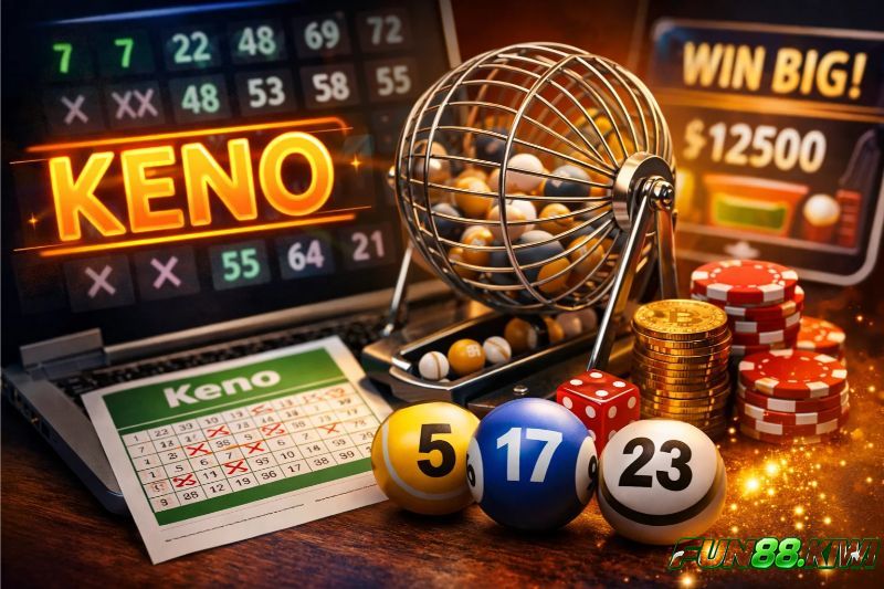 Tham khảo tần suất số ra nhiều nhất kỳ quay Keno Fun88