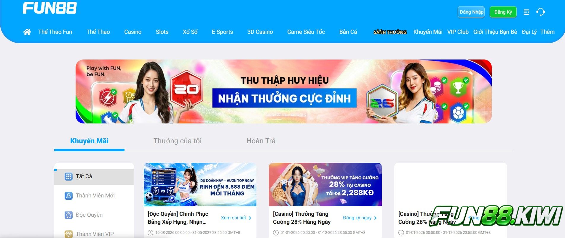 Người chơi không lưu một link vào Fun88 quá lâu 