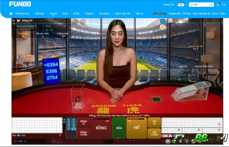 Kinh nghiệm soi cầu hiệu quả game Rồng Hổ Fun88 tăng phần thắng