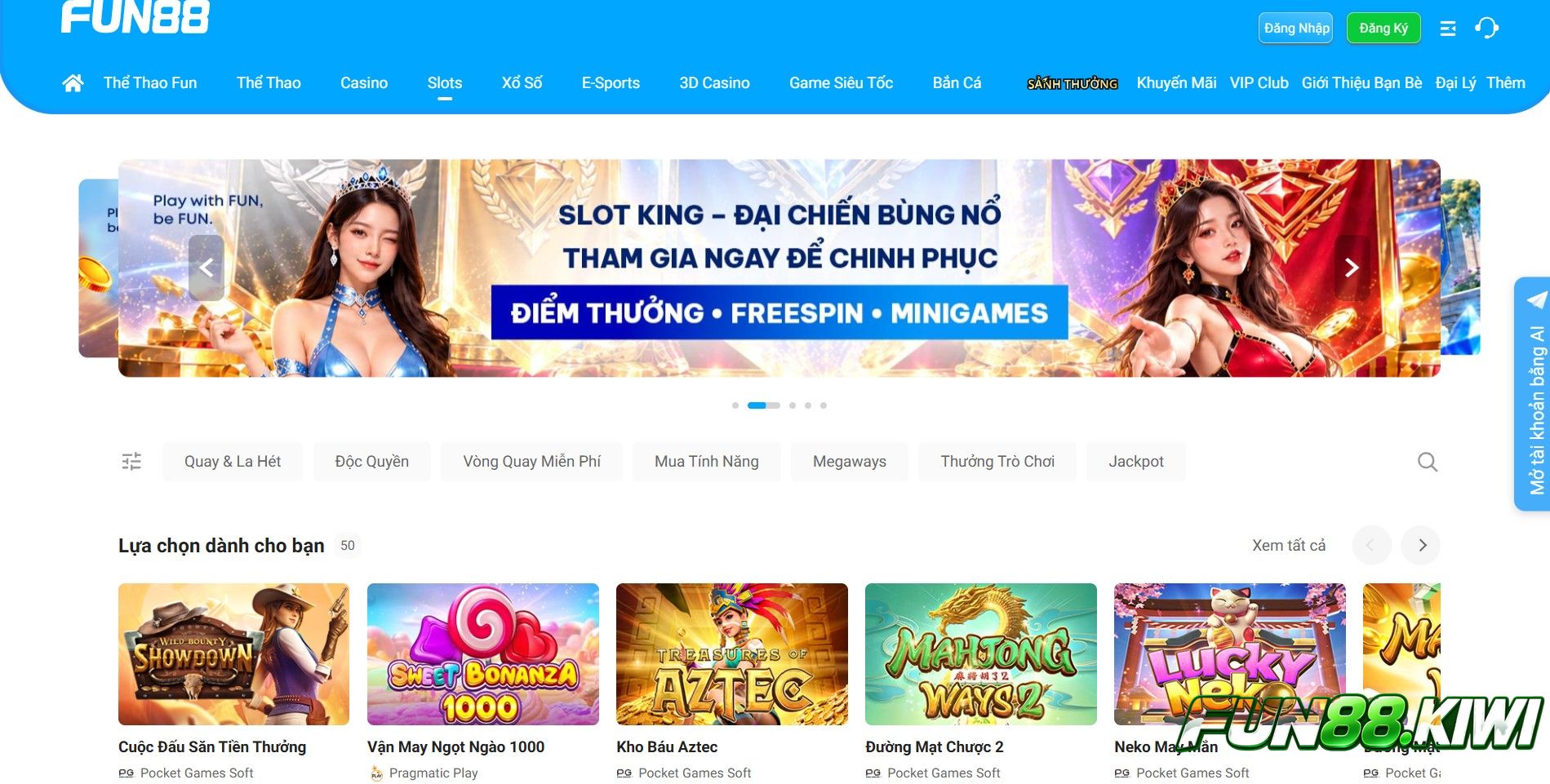 Tổng quan về kho Game Slot Fun88