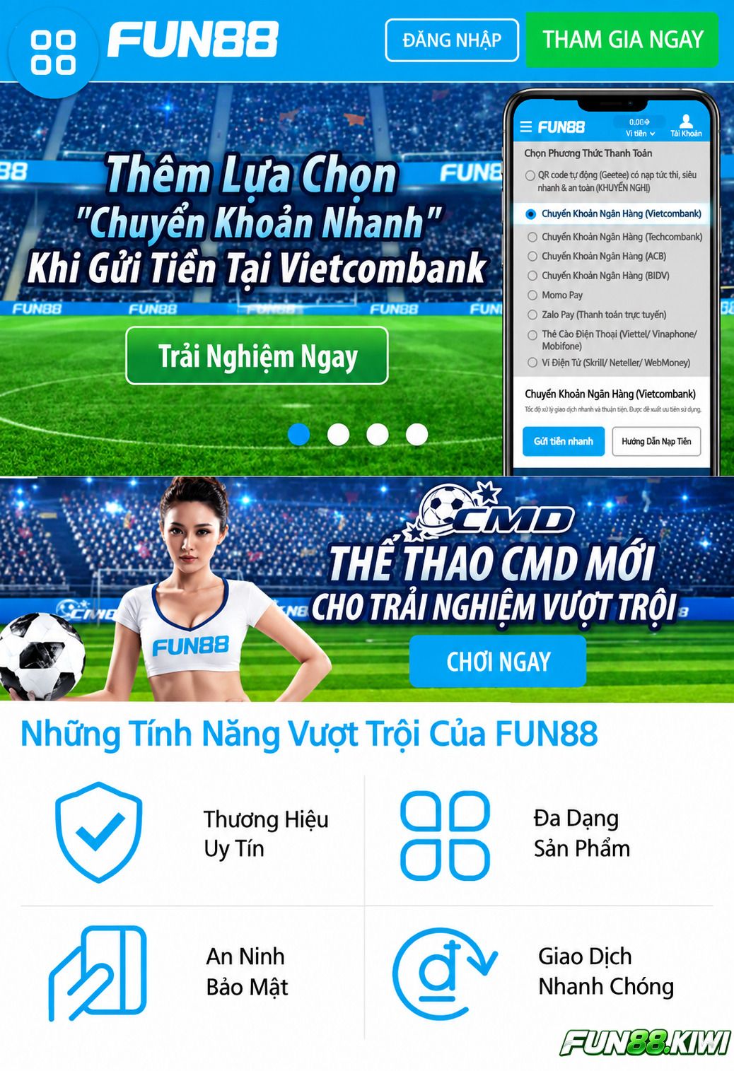 Fun88 Lite tập trung duy trì chức năng cần thiết