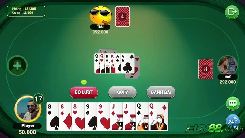 Quy tắc chặt 2 khi chơi tiến lên miền Nam