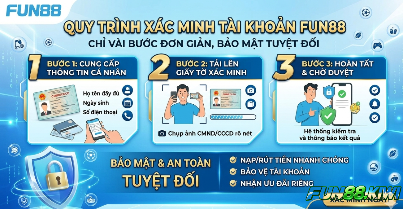 Những lý do người chơi cần thực hiện việc xác minh tài khoản Fun88 