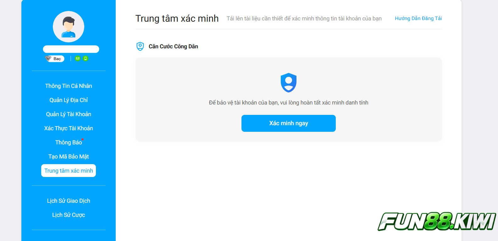 Làm sao để nhận tiền thưởng khi xác minh tài khoản Fun88?