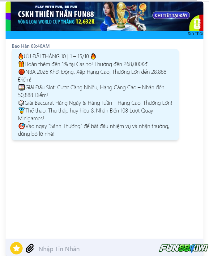 Hãy liên hệ với bộ phận chăm sóc khách hàng để nhận thưởng xác minh tài khoản từ nhà cái