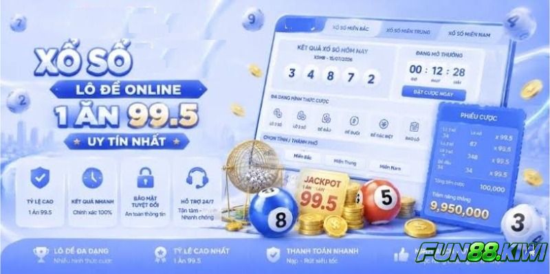 Thao tác dự thưởng xổ số siêu tốc Fun88 gồm ba bước cơ bản cho bạn thực hiện